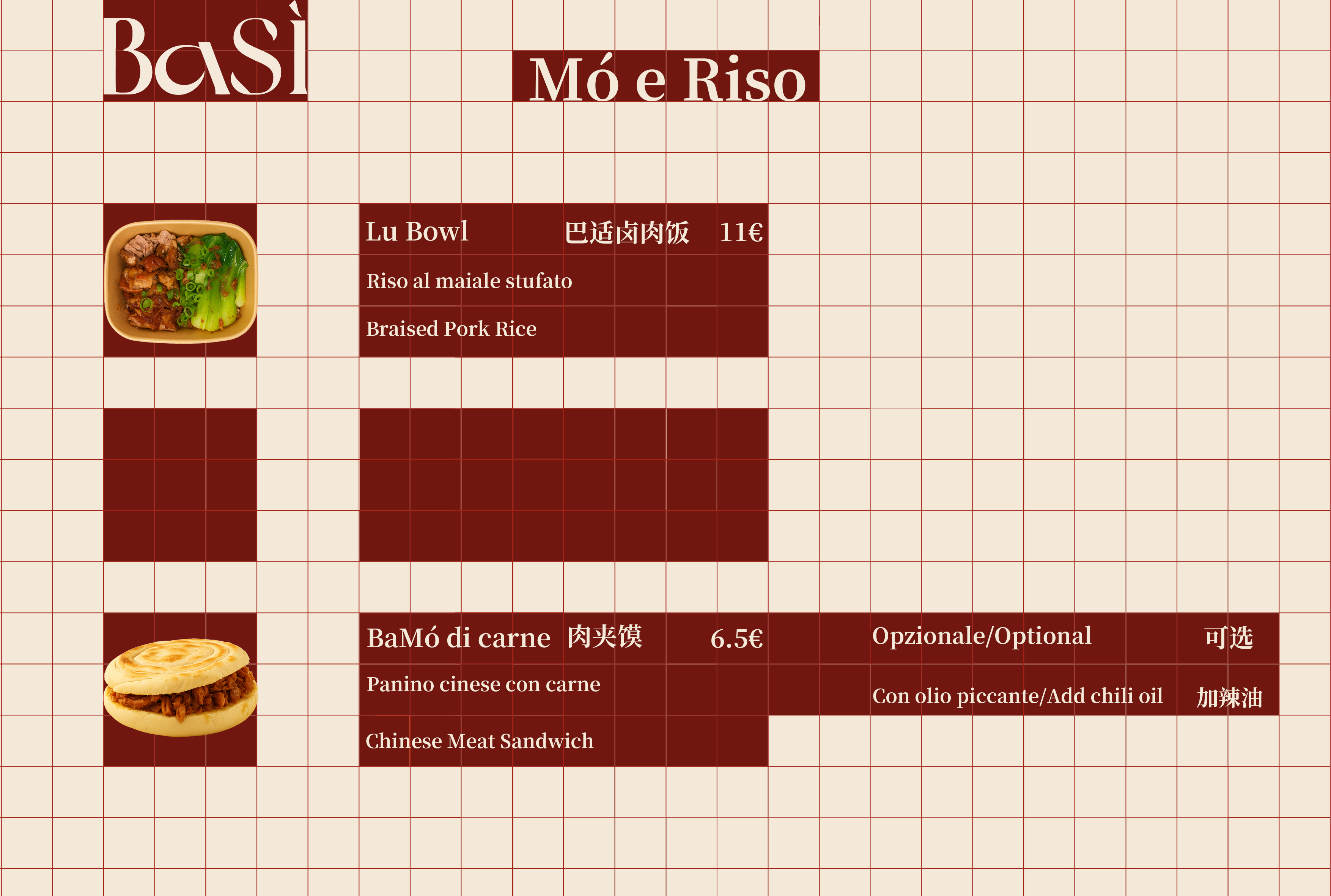 Menu Basì – Mó e riso